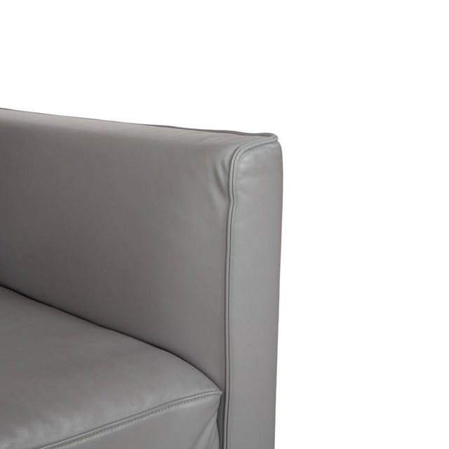 Two-Seater Sofa in Grey Leather from Rolf Benz For Sale - Image 10 of 18