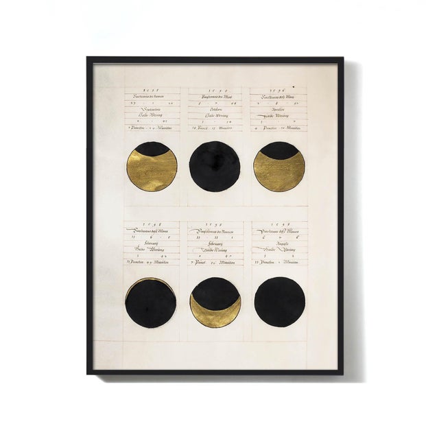 Paper Solar and Lunar Eclipse Print in Black and Gold For Sale - Image 7 of 7