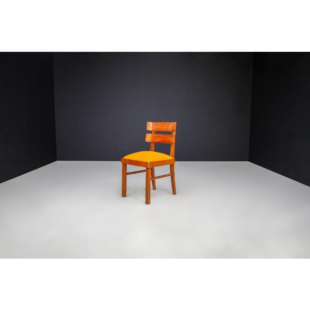 Art Deco Dining Chairs attributed to Jindřich Halabala, Cz, 1930, Set of 4 For Sale - Image 3 of 11