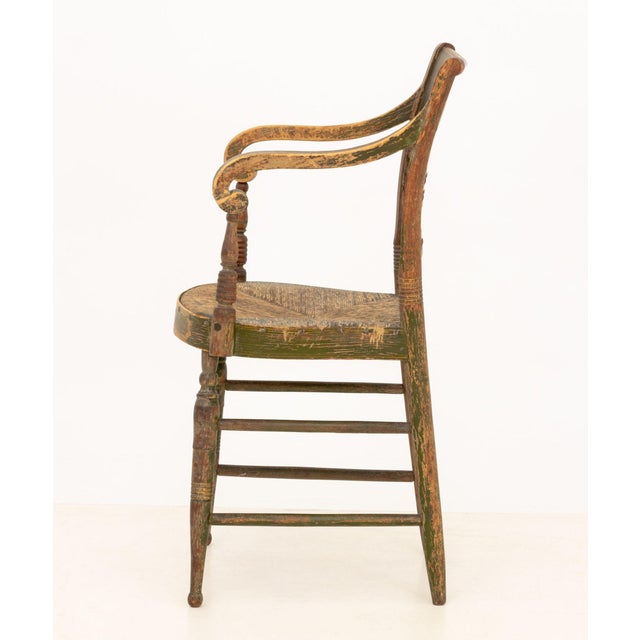 American Paint-Decorated Cottage Chair For Sale In New York - Image 6 of 7