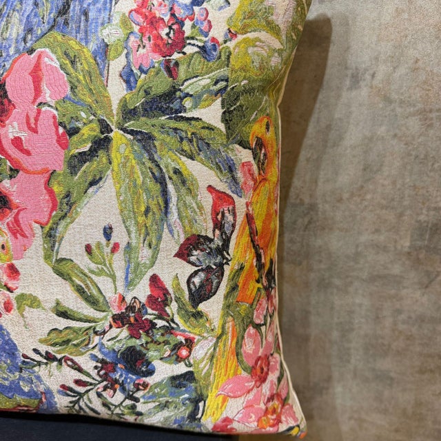 2020s Toucan Parrot Woven 18x18 Cushion Cover For Sale - Image 5 of 18