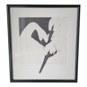 Vintage Beki Killorin "Three Swans" Limited Edition Framed Signed Numbered Print