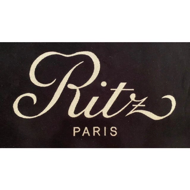 Contemporary Ritz Paris Hotel X Frame Blanket Navy Blue Cashmere Wool For Sale - Image 3 of 10