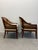 Pair of Vintage Baker Furniture Walnut & Cane Barrel Lounge Chairs For Sale In Nashville - Image 6 of 17