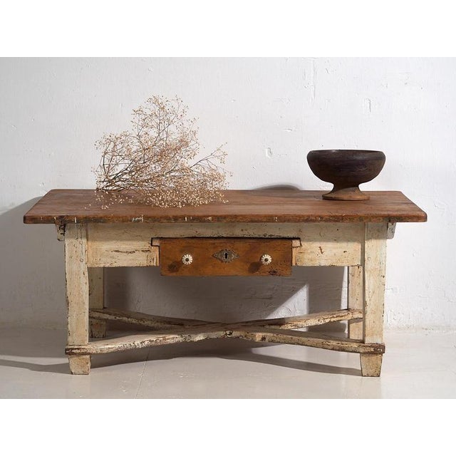 White Low Side Table, 1920s For Sale - Image 15 of 16