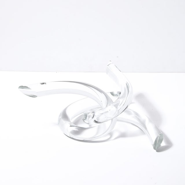 Mid-Century Organic Interlocking Sculpture in Hand-Blown Murano Glass by Seguso For Sale In New York - Image 6 of 16