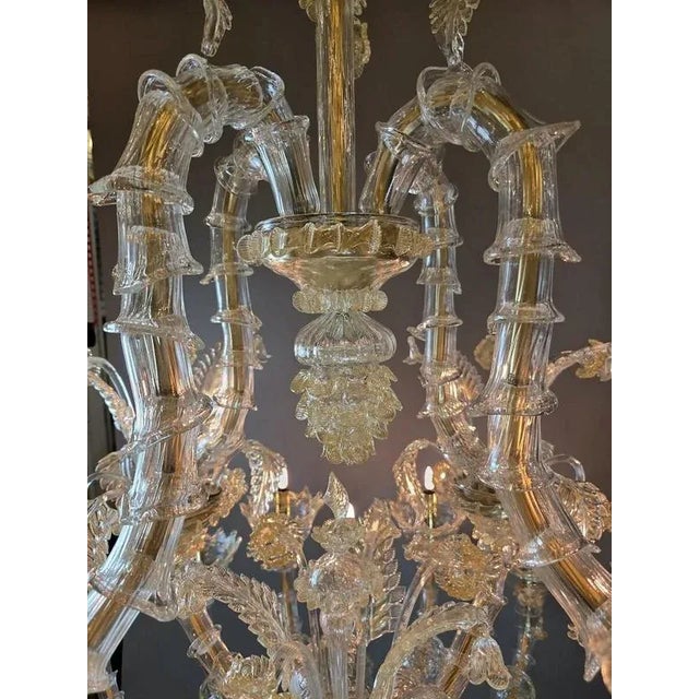 Large 20-Light Murano Glass Chandelier For Sale - Image 9 of 13