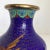 Blue Cloisonné Vases Decorated in Traditional Chinese Wealth Flowers - A Pair For Sale In Sacramento - Image 6 of 13
