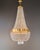 Art Nouveau Vintage Large Crystal Tent and Basket Crystal Chandelier Gold Ornaments For Sale - Image 3 of 9