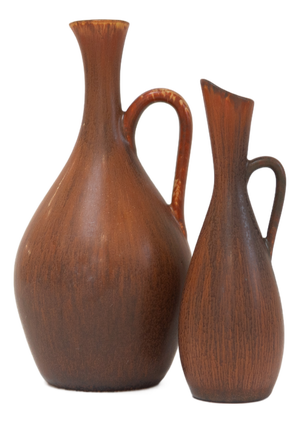 Stoneware Vases by Carl-Harry Stålhane for Rörstrand, Sweden, 1950s, Set of 2