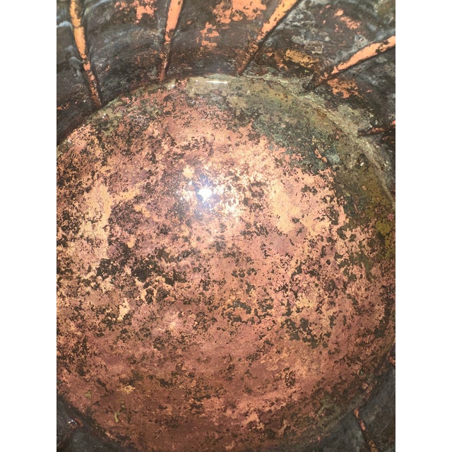 Mid-Century Italian Hammered Brass Swirl Jardinière by Egidio Casagrande - Model 1010 For Sale - Image 10 of 12