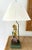 Mid 20th Century Vintage Foo Dog Lamp With Pleated Shade For Sale - Image 5 of 9