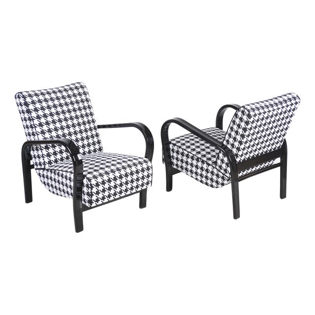 Art Deco Armchairs by Koželka and Kropáček, Czech, 1930s, Set of 2 For Sale