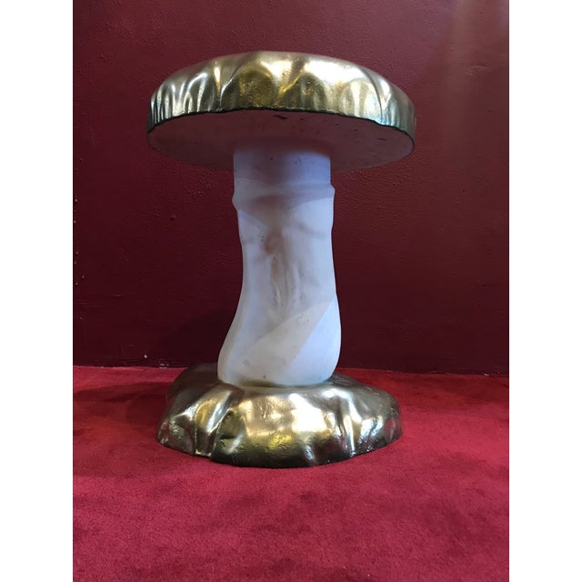 1930s Mushroom Stool Art Deco Cast Iron Hoffman of Pensilvania Seat Chair For Sale - Image 4 of 13
