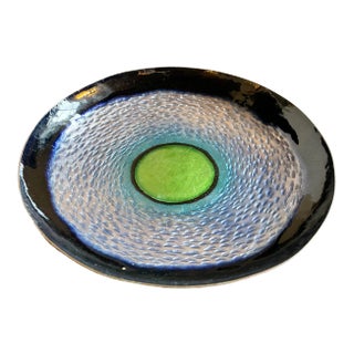 Vintage 1980s Decorative Blu Bowl in Brass. Signed, Italy For Sale