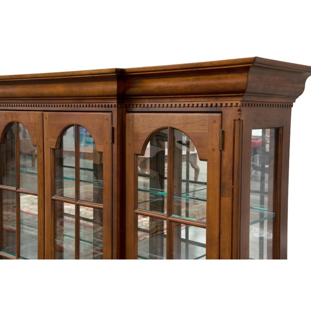 1990s 1990s Lexington Bob Timberlake Solid Cherry China Hutch & Base For Sale - Image 5 of 17