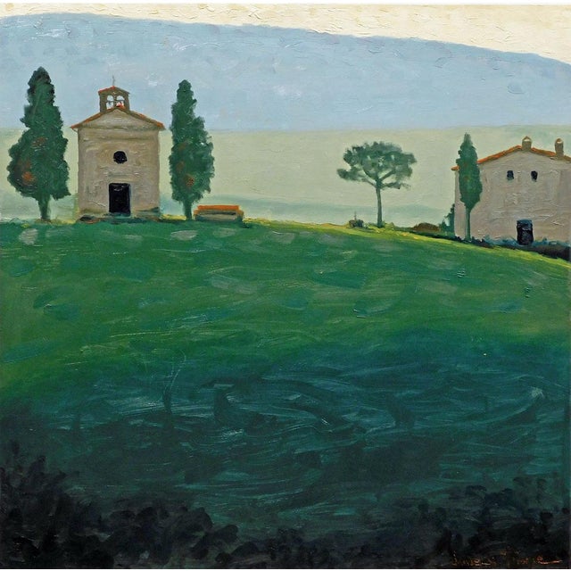 "Tuscan Summer" by James Thorpe Original Acrylic Painting on paper Hand signed by the artist Size: 30" x 22" Image Size:...