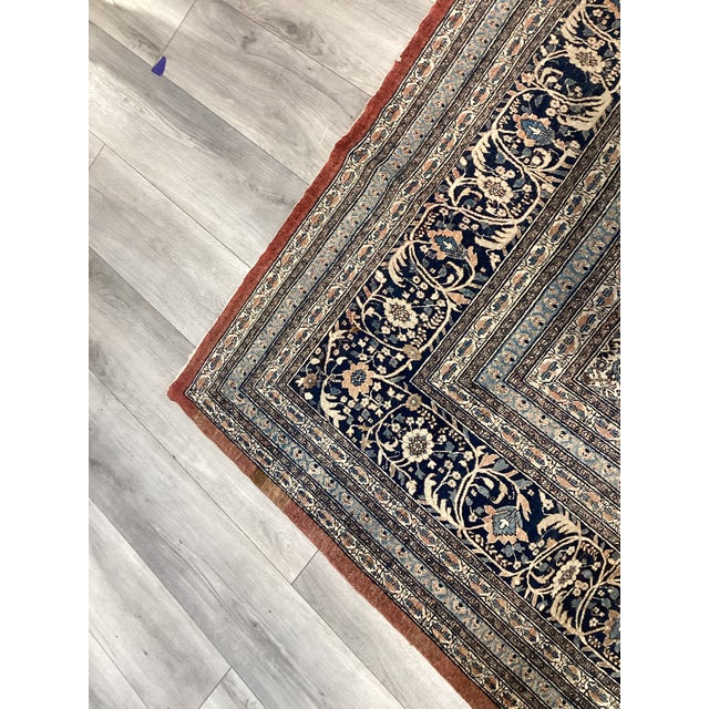 Late 19th Century Antique Persian Tabriz Hadji Jalili Rug 9'6" X 11'11" For Sale - Image 5 of 6