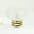 Wonderful mid-century/space age table lamp from doria, germany, 1960s. The mouth-blown frosted ice glass shade casts a...