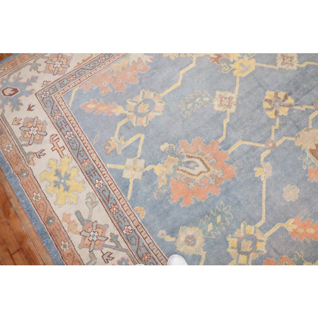 1920s room size high decorative antique turkish oushak rug Details rug no. j2314 size 9' x 12' (274 x 366 cm)