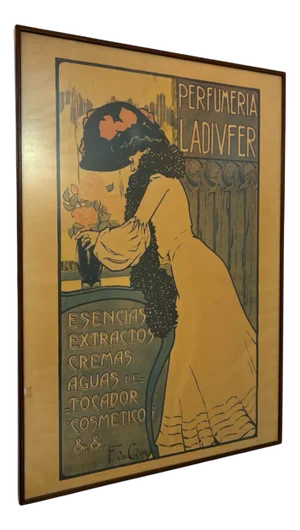 Art Nouveau Poster for Ladivfer Perfumeries by Francisco De Cidón, 1903