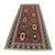 1970s Scandinavian Style Geometric Design Red Handmade Oushak Kilim Runner Rug For Sale