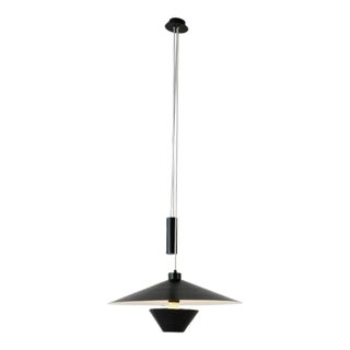 Black & White Metal Pendant from Baltensweiler, 1960s For Sale