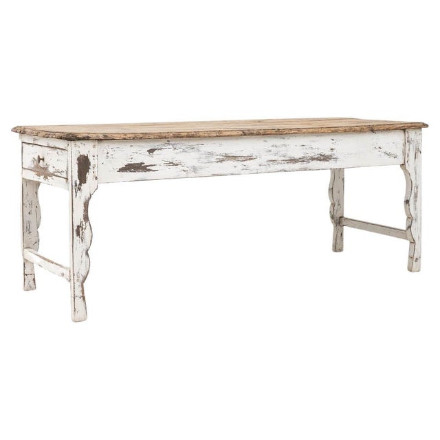 1900s French Wood Patinated Dining Table For Sale - Image 15 of 18
