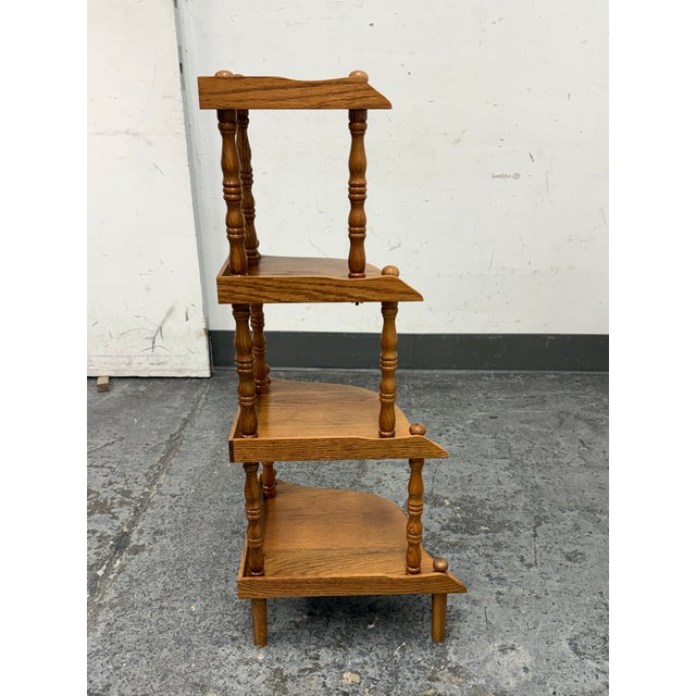 Oak Wood Corner Display Shelving, Circa 1920's For Sale In San Francisco - Image 6 of 12