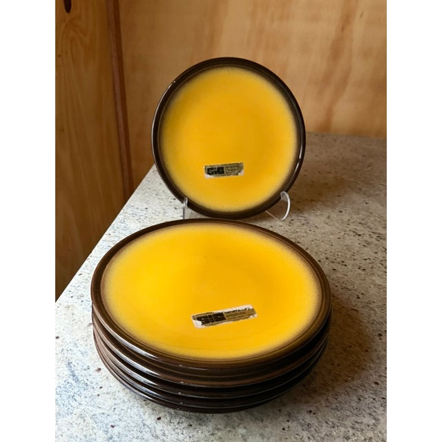 Beautiful set of 6 original plates by SIC – Scuola Italiana Ceramiche, handmade in Italy around the 1970s. Featuring a...