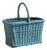 Mid-20th Century Cornflower Blue Market / Gathering Basket For Sale