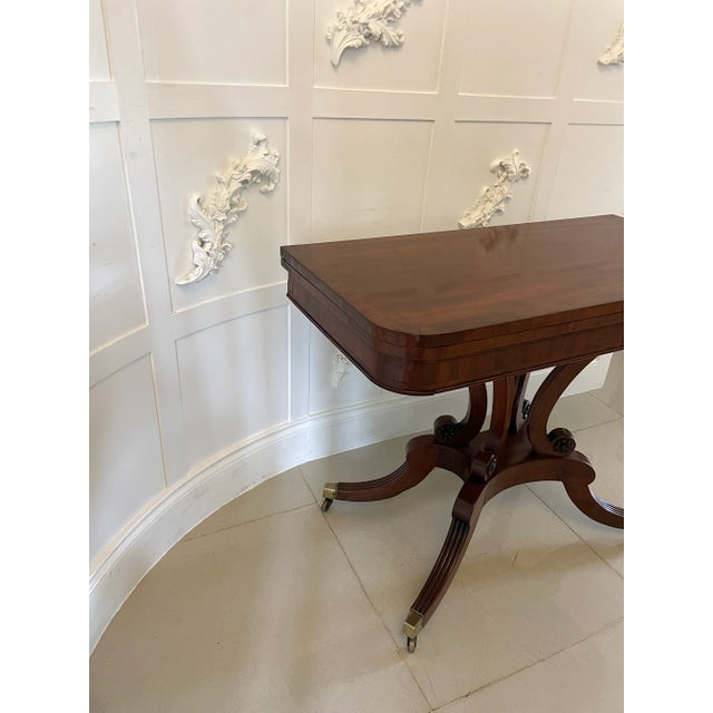 Early 19th Century Regency Mahogany Card Table, 1830s For Sale - Image 5 of 12