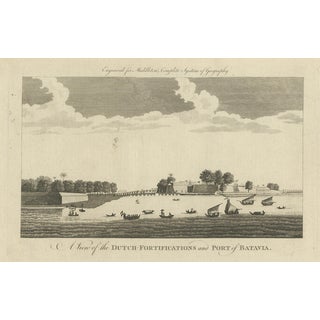 Antique View of Batavia Port Jakarta, 1778 For Sale