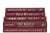 Modern Burgundy Book Stack, S/5. Features a blend of five authentic hardback books published 1990-Present all displayed in...