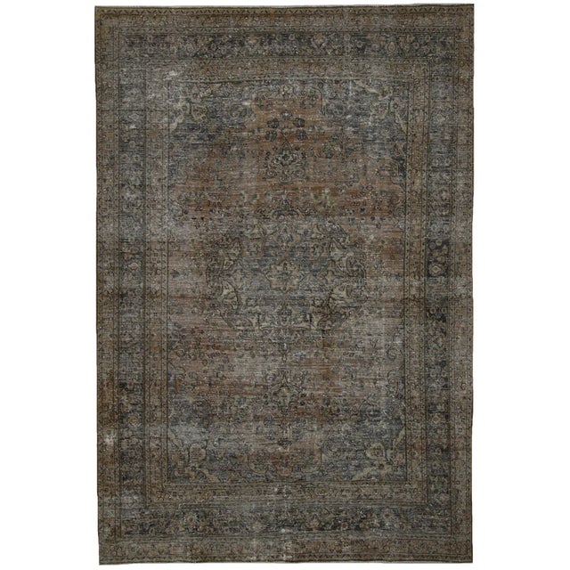 Vintage Middle Eastern Hand-Knotted Rug For Sale - Image 6 of 6