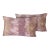 Pair of Blush Pink Velvet With Gold Embroidery Lumbar Pillows Feather Down Inserts For Sale