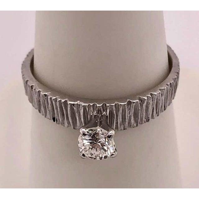 14 Karat White Gold Engagement Ring 0.50 Total Diamond Weight For Sale In New York - Image 6 of 9