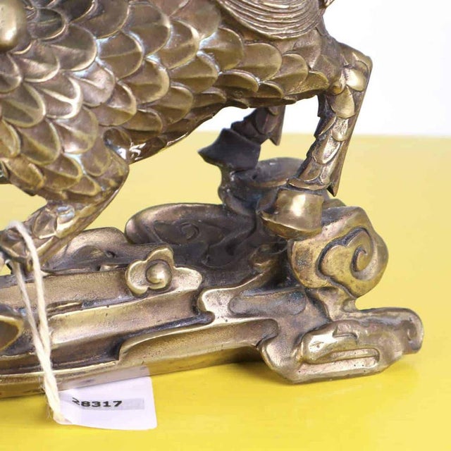 Chinese Brass Dragon Sculpture For Sale - Image 4 of 13
