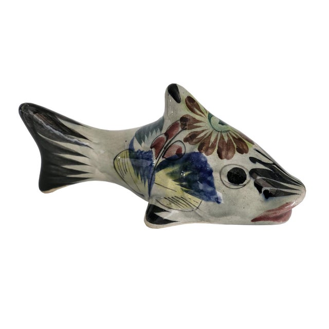 1970s 1970s Tonala Ceramic Fish Figurine For Sale - Image 5 of 9