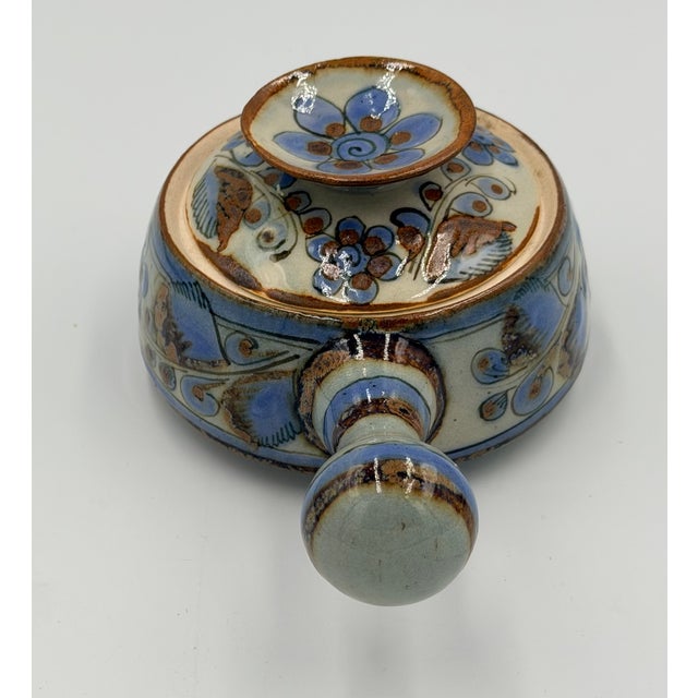Modern 1960s Ken Edwards El Palomar Tonala Pottery 2pc Covered Casserole Serving Dish For Sale - Image 3 of 7