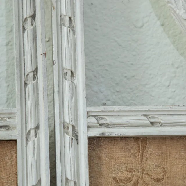 Antique French Hand Painted Carved French Louis XVI Partition or Screen For Sale - Image 4 of 11