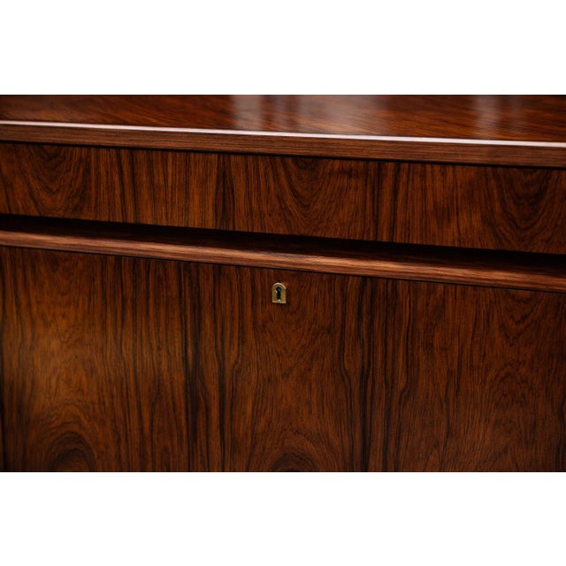 Giuseppe Scapinelli Giuseppe Scapinelli Rosewood Credenza With Brass Sabots, Brazil, 1950s For Sale - Image 4 of 15