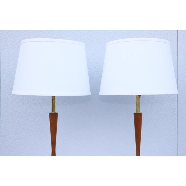 1960's Gerald Thurston For Lightolier Modern Table lamps - A Pair For Sale - Image 11 of 12