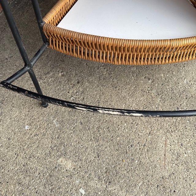 Brown Arthur Umanoff Style Mid-Century Modern Curved Bamboo Tiki Bar For Sale - Image 8 of 12
