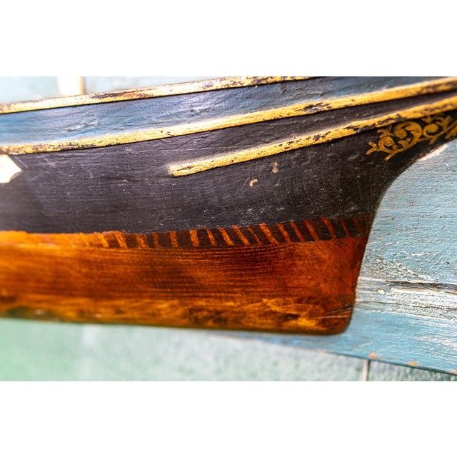 Late 19th-Early 20th Century Pair of Half Hulls Models For Sale - Image 16 of 17
