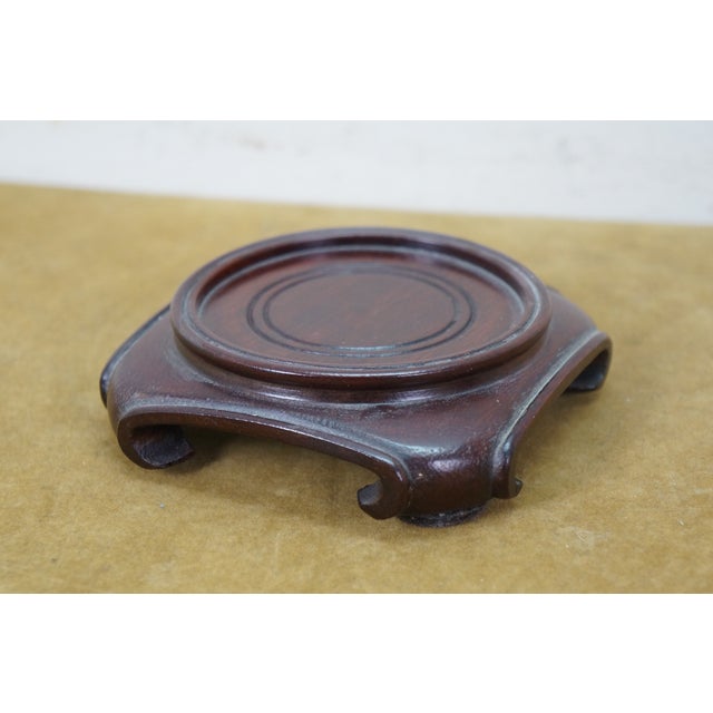 Chinese Brass Cloisonne Enamel Chrysanthemum Bud Vase on Stand 8" For Sale - Image 12 of 13