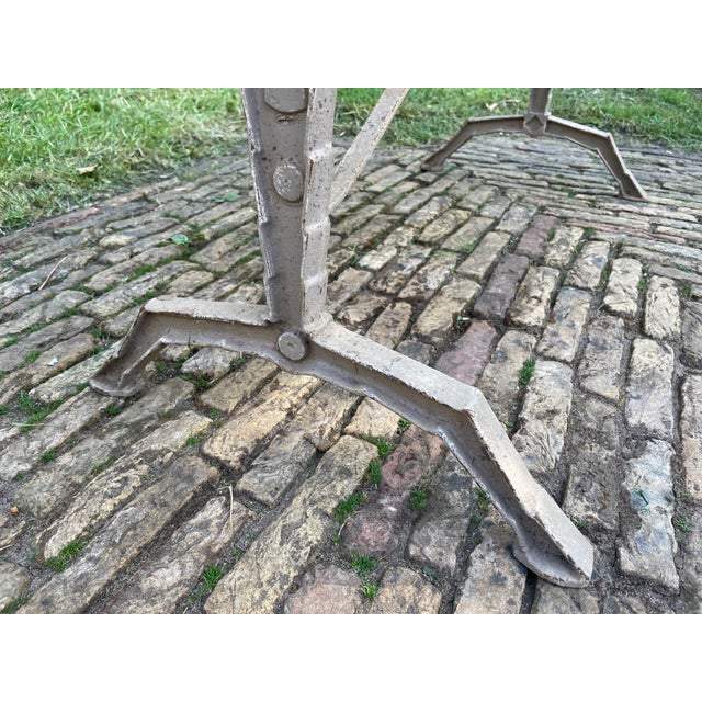 French Art Deco Garden Table with Marble Top, 1920s For Sale - Image 10 of 18