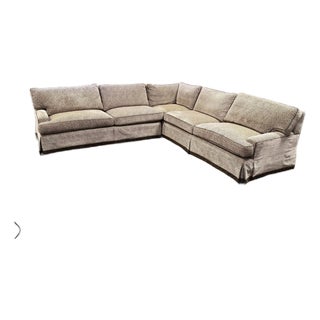 Bespoke Crushed Velvet Leopard Sectional For Sale