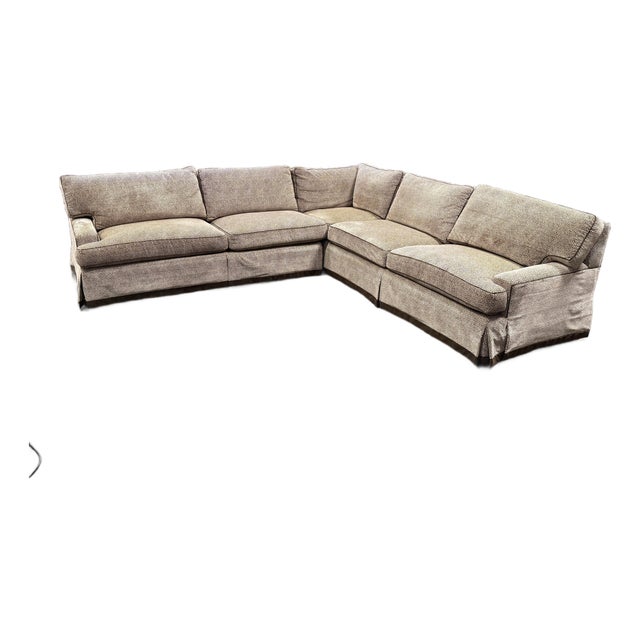 Bespoke Crushed Velvet Leopard Sectional For Sale