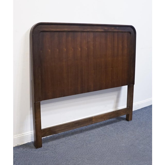 Contemporary Drexel Heritage Glen Cove Collection Solid Walnut Contemporary Modern Rustic Queen Size Headboard 260-312-888 For Sale - Image 3 of 5